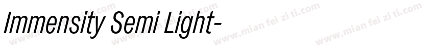 Immensity Semi Light字体转换
